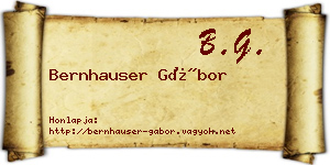 Bernhauser Gábor névjegykártya