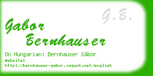 gabor bernhauser business card
